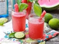 Watermelon Basil Bramble Cocktail