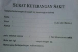 Kapok Nulis Surat Ijin